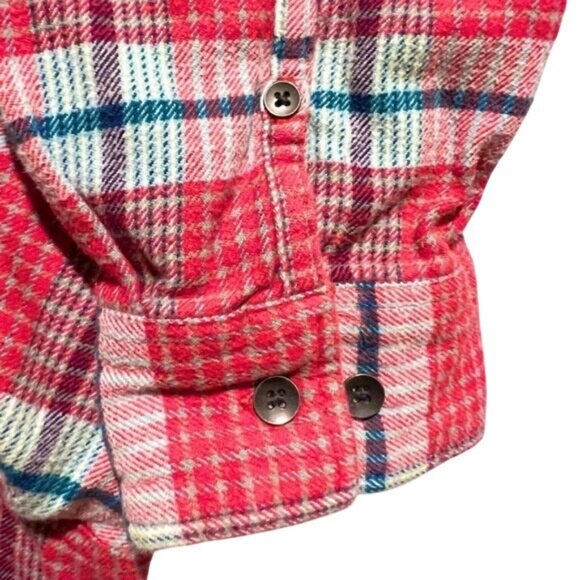 Woolrich Women's Red Casual Plaid Button-Up Long Sleeve Shirt 100% Cotton XXL - Picture 7 of 10